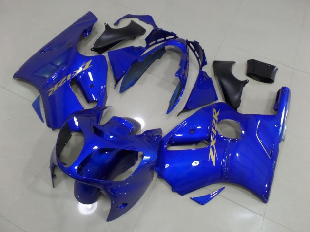 00-01 Bleu avec Or Décalque Kawasaki ZX12R Carénage Moto