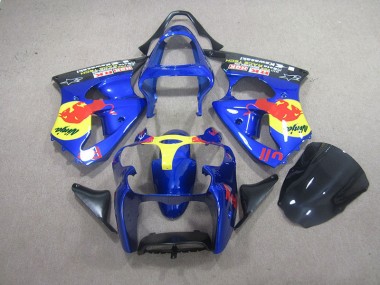 00-02 Bleu Red Bull Ninja Kawasaki ZX6R Carénage Moto