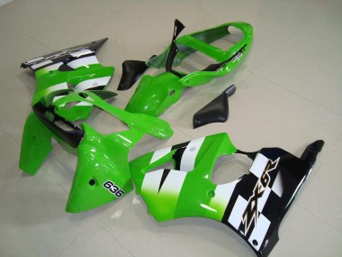 00-02 Vert Noir Kawasaki ZX6R Kit Carénages Motos