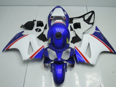 02-13 Bleu et Blanc Honda VFR800 Carénage Moto