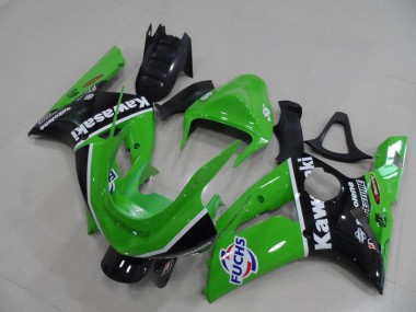 03-04 Vert Fuchs Kawasaki ZX6R Carénage Moto