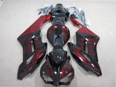 04-05 Noir Rouge Flamme Honda CBR1000RR Carénages Moto