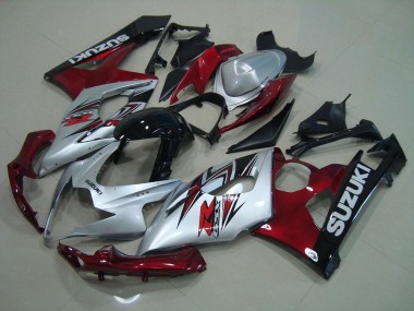 05-06 Argent Rouge Suzuki GSXR 1000 Carénage Moto