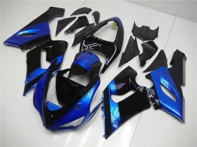 05-06 Bleu Noir Kawasaki ZX6R Carénage Moto