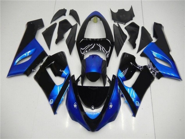 05-06 Bleu Noir Kawasaki ZX6R Carénage Moto