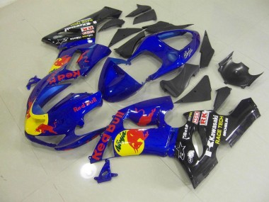 05-06 Bleu Red Bull Kawasaki ZX6R Carénage Moto