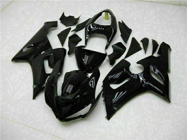 05-06 Noir Brillant Kawasaki ZX6R Carénages Moto