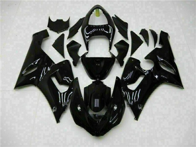 05-06 Noir Brillant Kawasaki ZX6R Carénages Moto