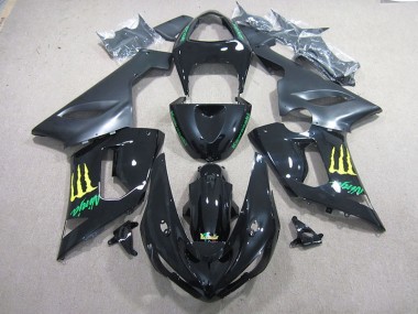 05-06 Noir Vert Ninja Kawasaki ZX6R Carénage Moto