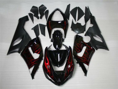 05-06 Rouge Noir Kawasaki ZX6R Carénage Moto