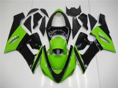 05-06 Vert Noir Kawasaki ZX6R Carénages Moto