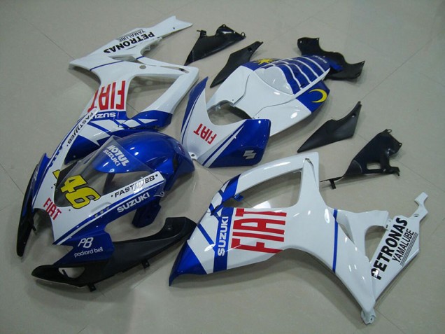 06-07 Bleu Blanc Fiat 46 Suzuki GSXR 750 Carénage Moto