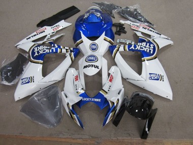 06-07 Bleu Blanc Lucky Strike Motul Suzuki GSXR 750 Carénage Moto