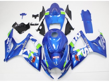 06-07 Bleu Blanc Suzuki GSXR 600/750 Kit Carénages Motos Complet