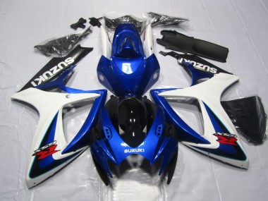 06-07 Bleu Blanc Suzuki GSXR 600 Carénages Moto