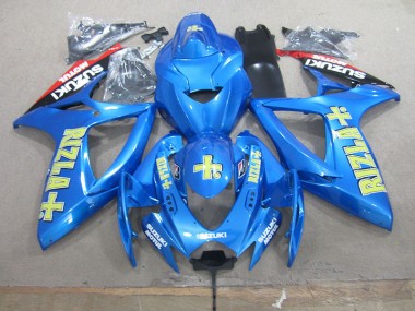 06-07 Bleu Jaune Rizla Suzuki GSXR 750 Carénages Moto