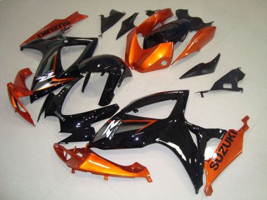 06-07 Noir Orange Suzuki GSXR 750 Carénages Moto