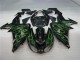 06-07 Noir Vert Flamme Kawasaki ZX10R Carénage Moto