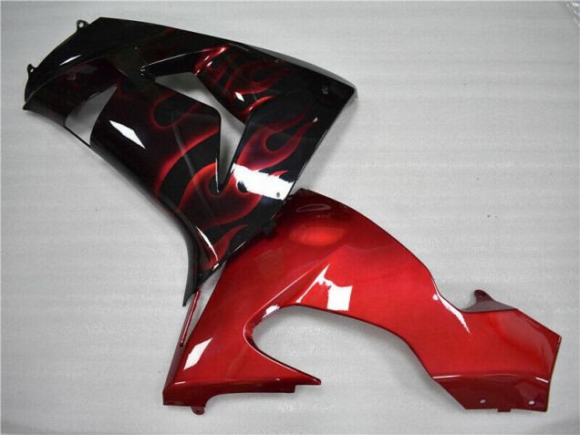 06-07 Rouge Flamme Kawasaki ZX10R Carénage Moto