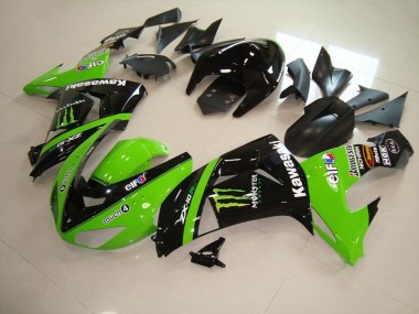 06-07 Vert Monster Kawasaki ZX10R Carénage Moto