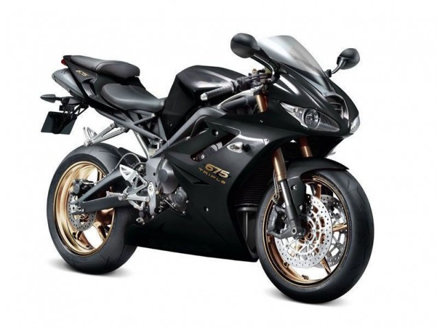 06-08 Noir Triumph Daytona 675 Triple Carénage Moto