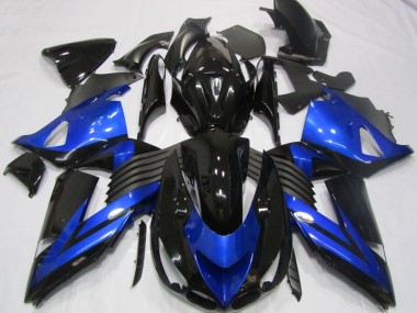 06-11 Noir Bleu Kawasaki ZX14R ZZR1400 Carénage Moto