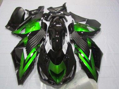 06-11 Noir Vert Kawasaki ZX14R ZZR1400 Carénage Moto