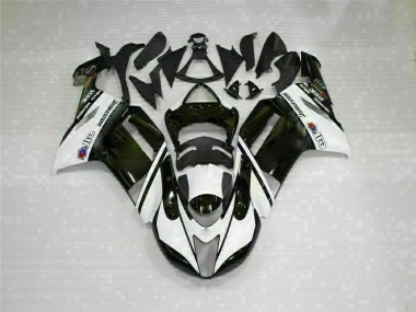 07-08 Noir Blanc Kawasaki ZX6R Carénages Moto