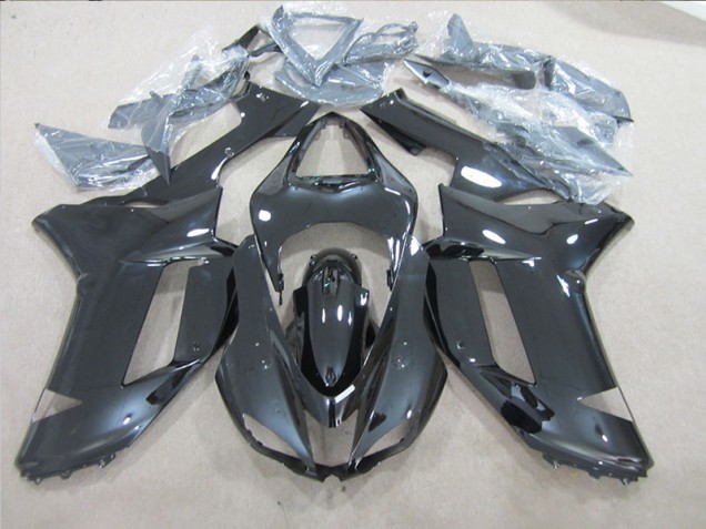 07-08 Noir Kawasaki ZX6R Kit Carénages Motos Complet