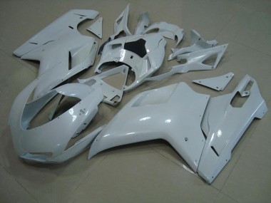 07-14 Brillant Blanc Ducati 848 1098 1198 Carénage Moto