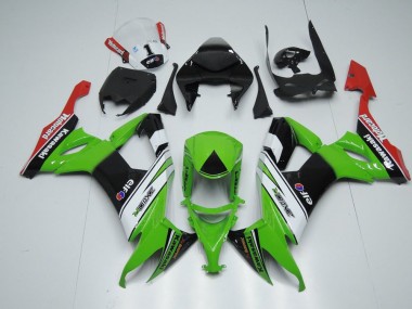 08-10 Blanc Noir et Vert Kawasaki ZX10R Carénage Moto