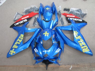 08-10 Bleu Jaune Rizla Blanc Motul Suzuki GSXR 600 Carénage Moto