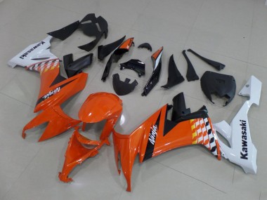 08-10 Orange et Blanc Kawasaki ZX10R Carénage Moto