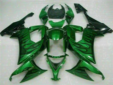 08-10 Vert Flamme Kawasaki ZX10R Carénage Moto