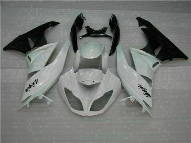 09-12 Blanc Noir Kawasaki ZX6R Carénages Moto