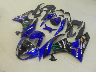 09-12 Bleu Monster Kawasaki ZX6R Carénage Moto