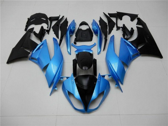 09-12 Bleu Noir Kawasaki ZX6R Carénages Moto