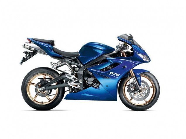 09-12 Bleu Triumph Daytona 675 Triple Carénage Moto