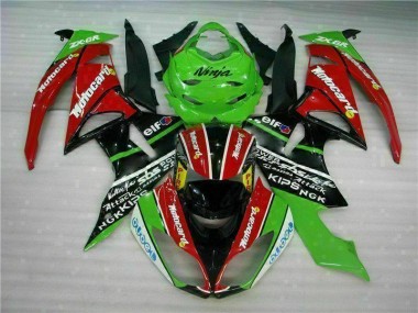 09-12 Noir Rouge Vert Motocard Kawasaki ZX6R Carénage Moto