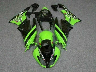 09-12 Noir Vert 3M Touch4 Kawasaki ZX6R Carénage Moto