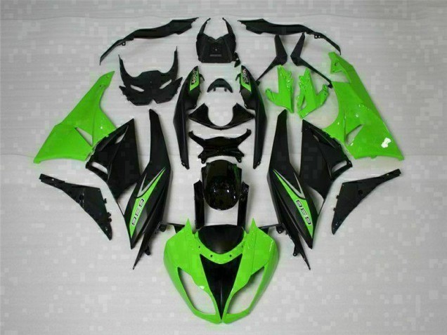 09-12 Noir Vert 636 Kawasaki ZX6R Carénage Moto