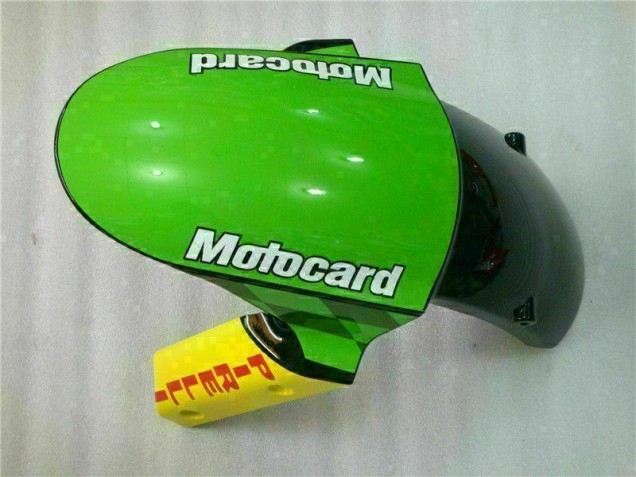 09-12 Rouge Vert Motocard Kawasaki ZX6R Carénage Moto