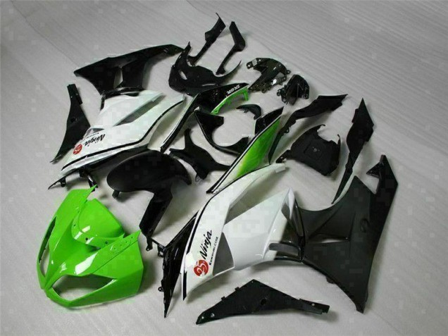 09-12 Vert Noir Blanc 25 Kawasaki ZX6R Carénage Moto