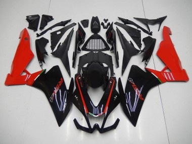 09-15 Noir Rouge Aprilia RSV4 Carénage Moto