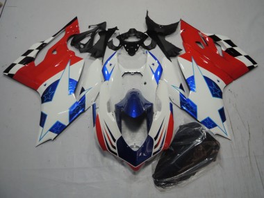 11-14 Blanc Bleu Rouge Ducati 1199 Carénage Moto