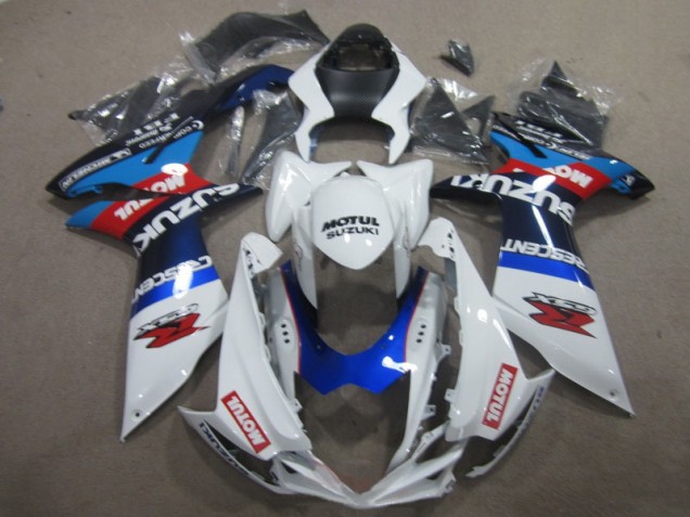 11-21 Blanc Bleu Motul Suzuki GSXR 600 Carénage Moto