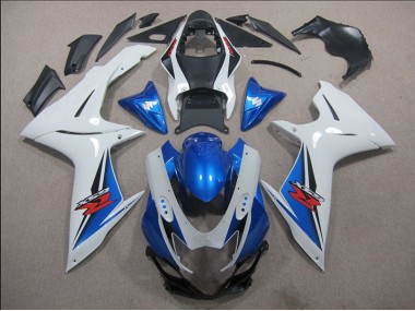 11-21 Blanc Bleu Suzuki GSXR 600 Carénage Moto