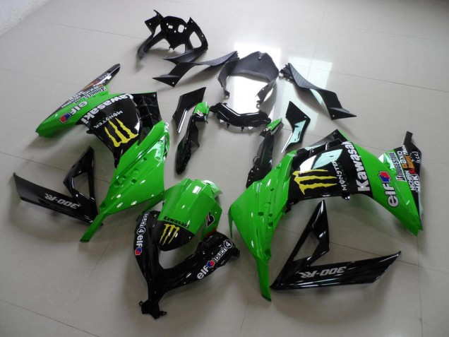 13-16 Vert Monster Kawasaki ZX300R Carénage Moto