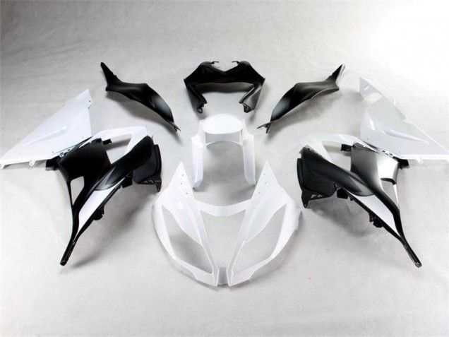 13-18 Blanc Noir Kawasaki ZX6R Carénages Moto