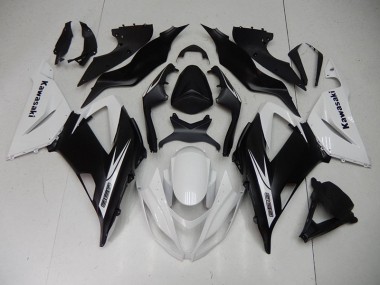 13-18 Noir Blanc Kawasaki ZX6R Carénage Moto